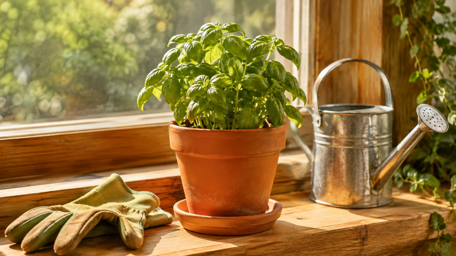 Grow a basil seedling between two endpoints Last frame